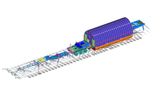 Finite element model of air transport assembly for JWST made in Siemens Femap